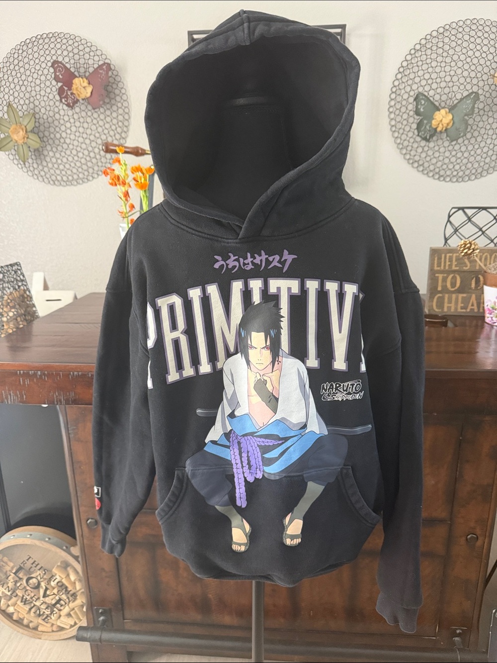 Primitive Black Hoodie Special Limited Capaule Release with  Sasuke Graphic